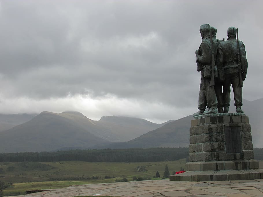 scotland, war memorial, spean bridge, commando, fort william, HD wallpaper