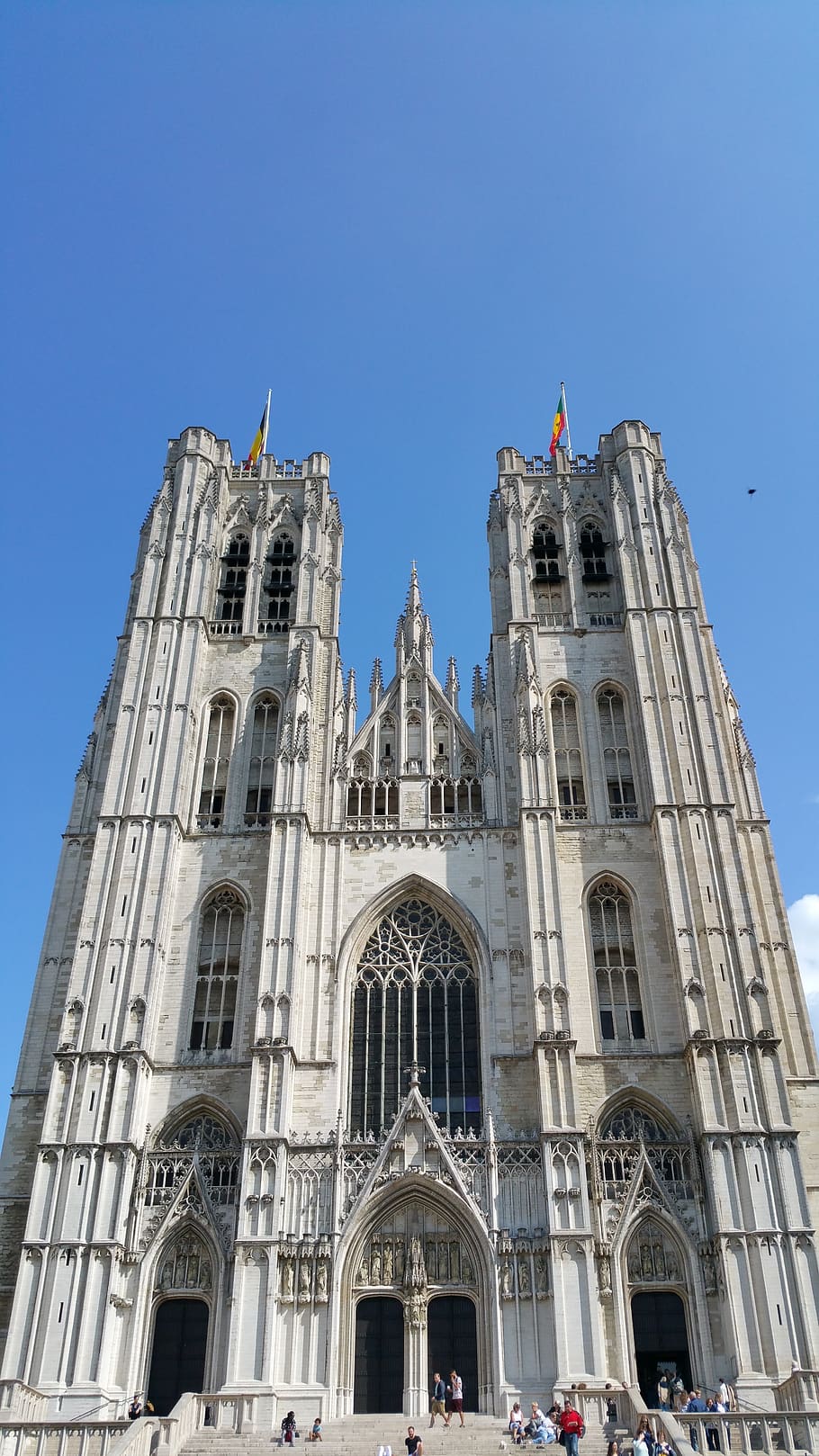 belgium, brussels, church, cathedral, cathedral of st michael st gudula, HD wallpaper