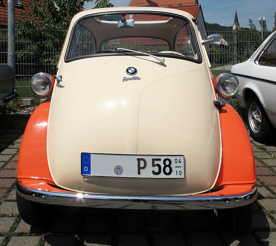 oldtimer, bmw isetta, collector's item, classic, nostalgia HD wallpaper