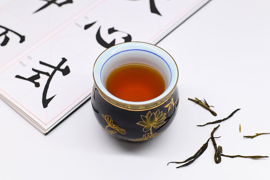 tea cup, copybook, pu-erh tea, mug, hot drink, tea - hot drink, HD wallpaper