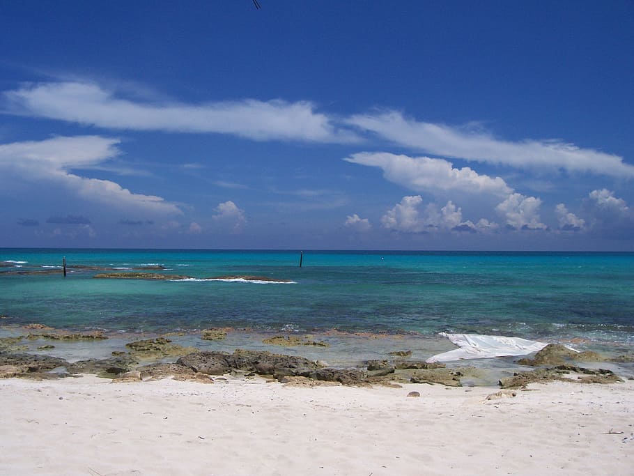 beach, sand, ocean, water, mexico, caribbean, paradise, coast HD wallpaper