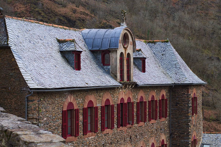 medieval, conques, aveyron, abbey, heritage, pilgrimage, built structure, HD wallpaper
