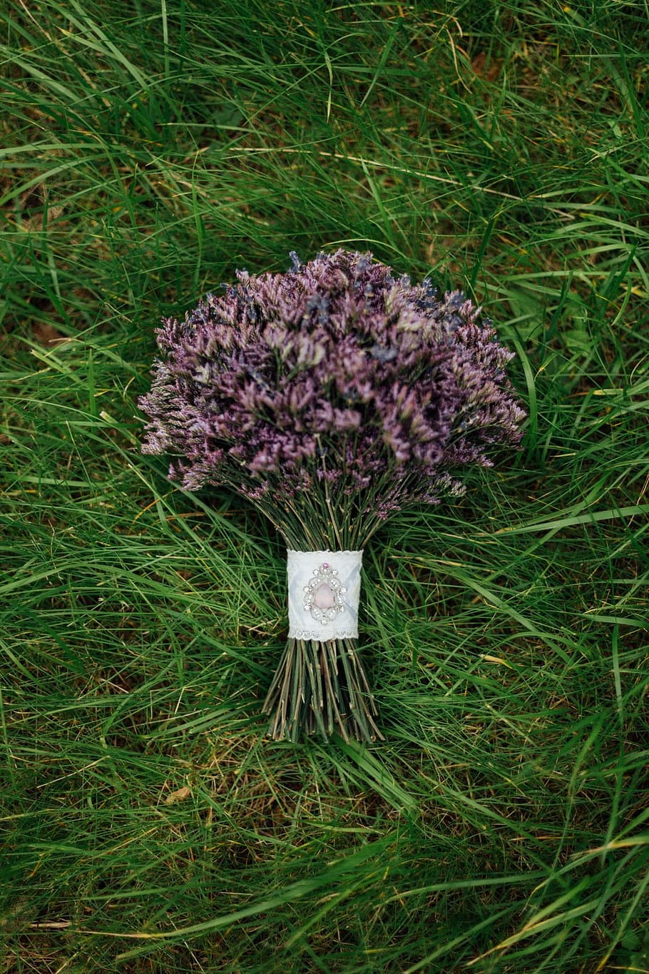 bouquet, lavender, wedding, plant, grass, field, flowering plant HD wallpaper