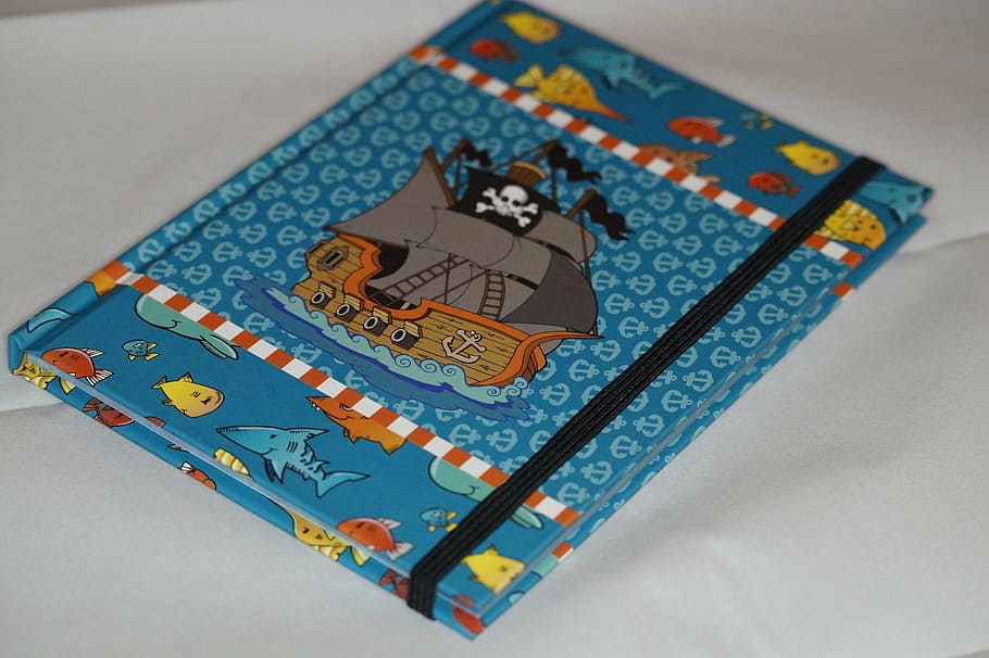 notebook, boy, child, children, pirate, maritime, booklet, issue HD wallpaper