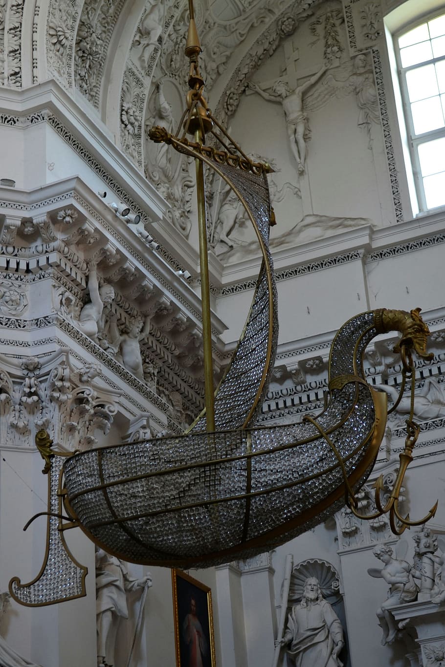 lithuania, temple, the ship, art and craft, indoors, architecture HD wallpaper