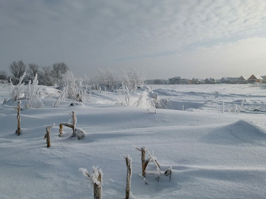 Snow, Landscape, Cold, winter, cold temperature, nature, weather HD wallpaper