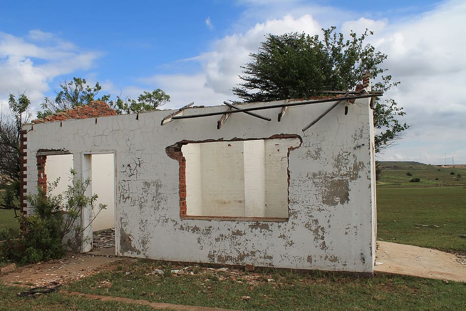 deserted, home, house, shell, old, abandoned, decay, neglected HD wallpaper