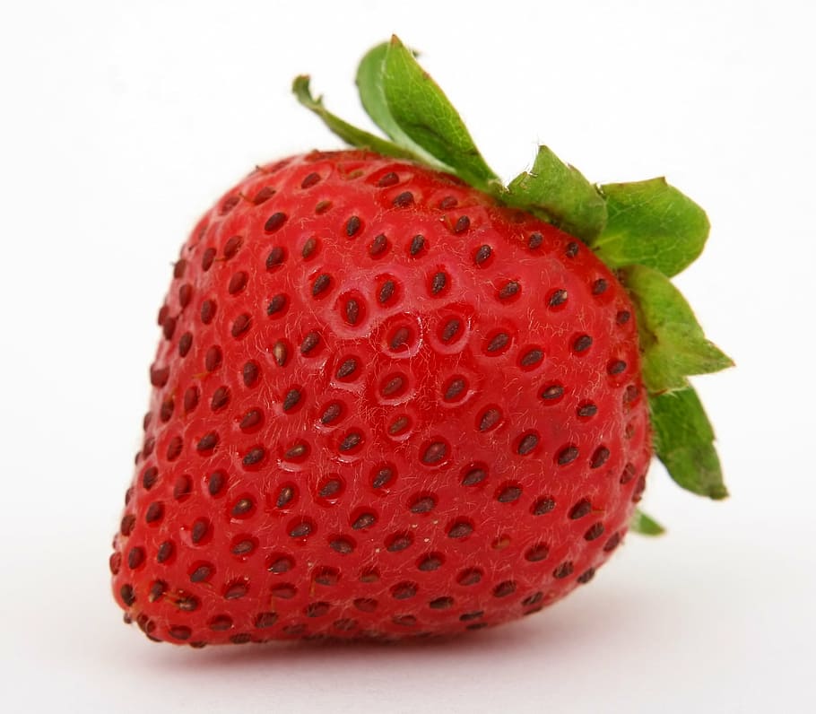 shallow focus photography of red strawberry fruit, breakfast