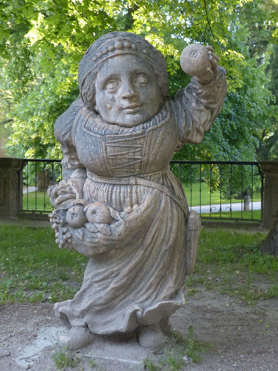 Dwarf, Gnome, Figure, Sculpture, Globe, zwergelgarten, mirabell gardens, HD wallpaper