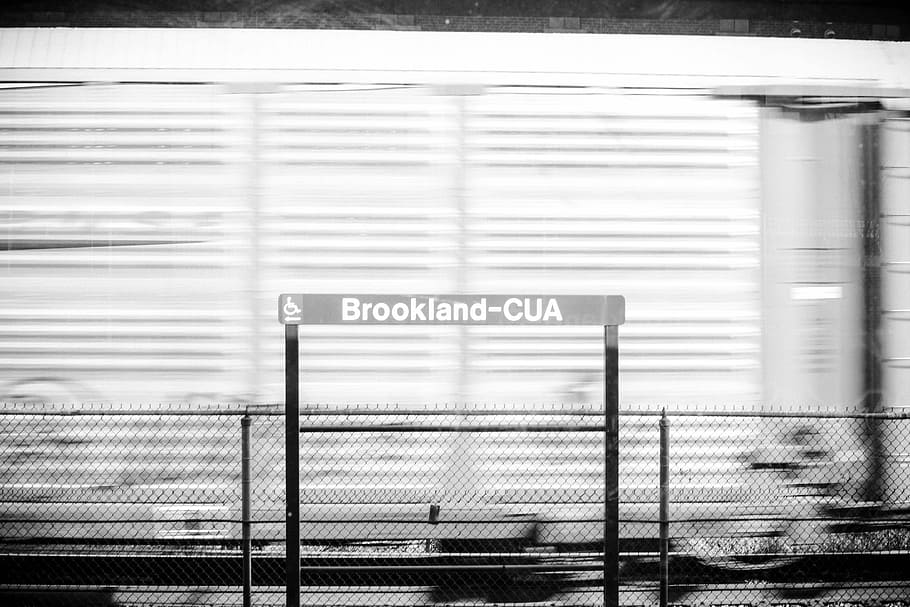Brookland-CUA, Brookland-Cua frame, city, subway, fast, sign