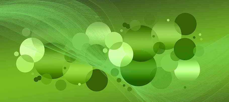 green and white abstract wallpaper, banner, header, points, circle, HD wallpaper