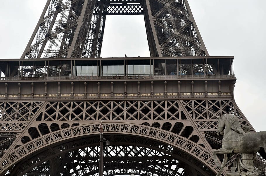 paris, build, eiffel tower, architecture, built structure, low angle view HD wallpaper
