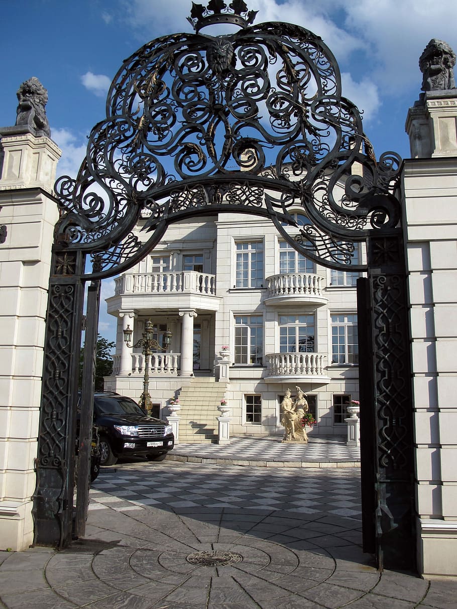 House, Architecture, Gate, history, building exterior, built structure HD wallpaper