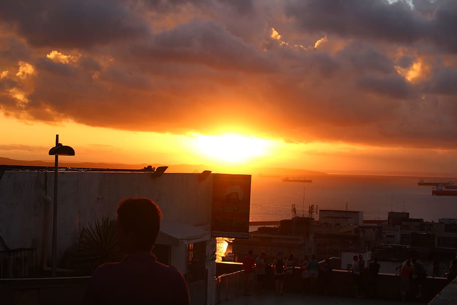 sol, nature, sunset, eventide, sky, landscape, holidays, architecture HD wallpaper