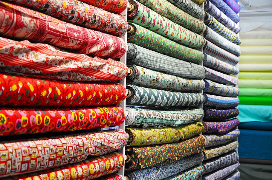 assorted-color textile lot, tissues, tricoline, multi colored HD wallpaper