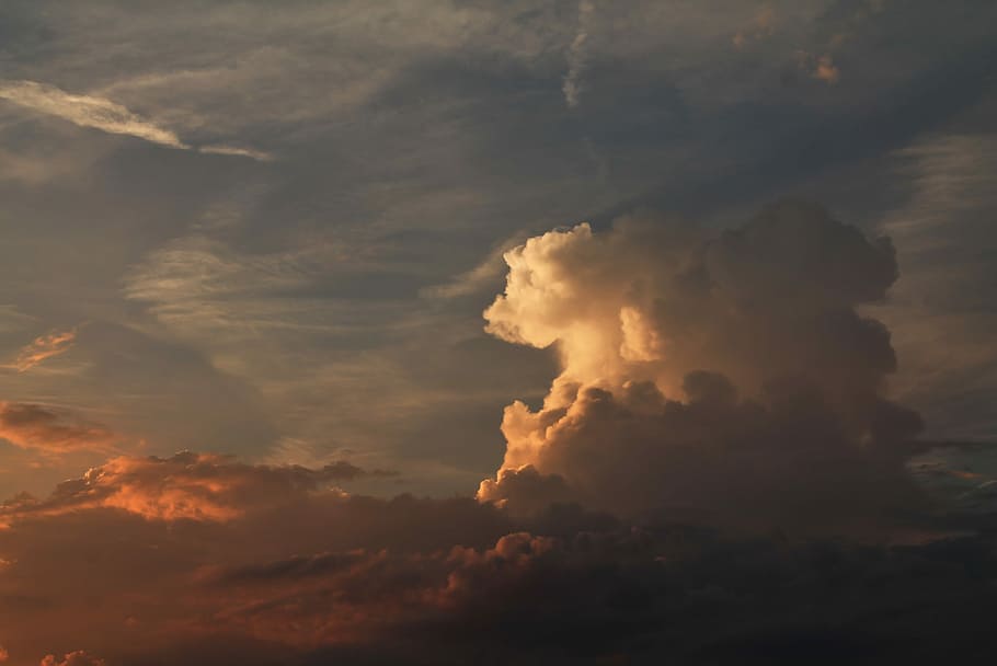 Cloud, Light, Sunset, sky, nature, cloud - sky, tranquility HD wallpaper