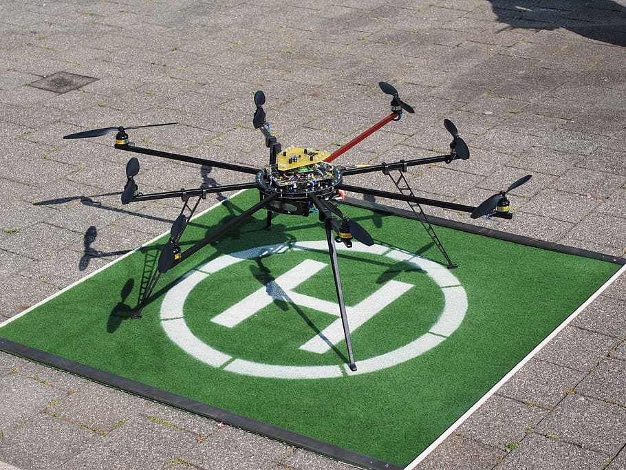 black power drone, Drone, Helicopter, Aircraft, Fly, technology HD wallpaper