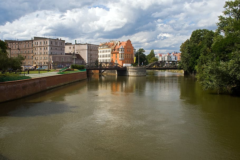wroclaw, or, downtown, architecture, built structure, water, HD wallpaper