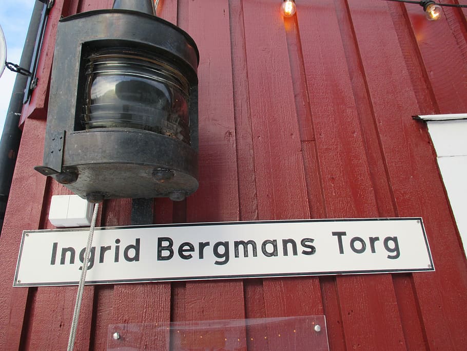 sign, ingrid bergman, 100 year celebration, fjällbacka, text, HD wallpaper