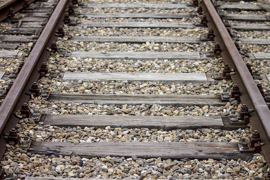 track, train, rails, transport, train track, station, railway HD wallpaper