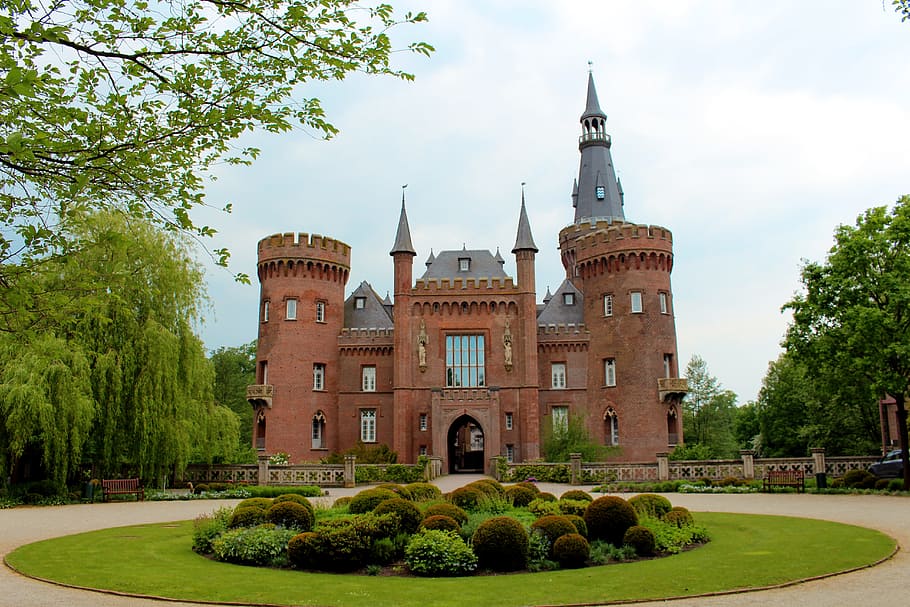 Schloss Moyland, Moyland, Castle, Castle, Architecture, park, HD wallpaper