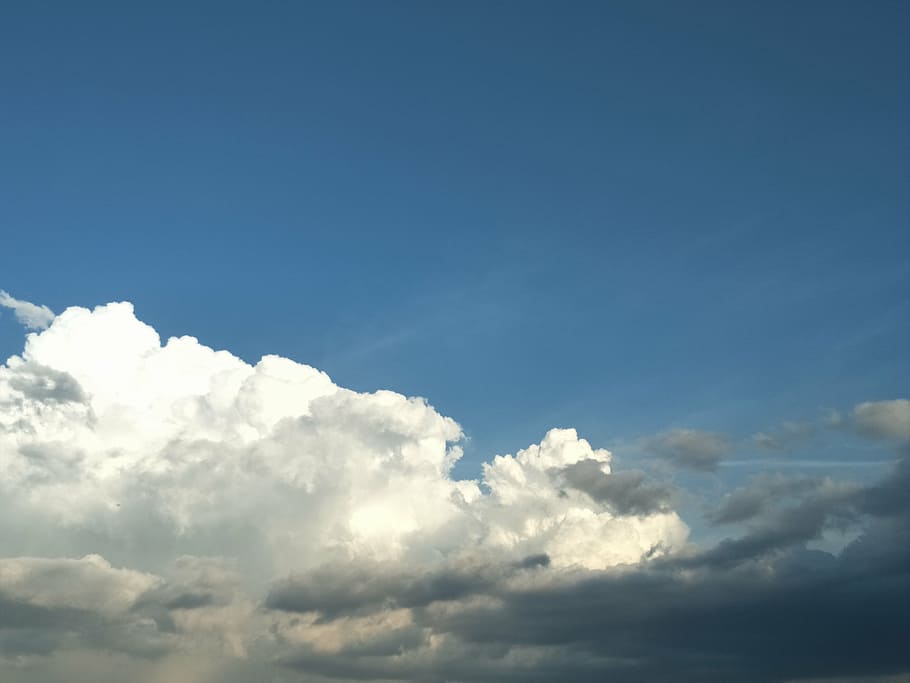 cloud, blue sky, dark clouds, life, cozy, wind, fly, be quiet HD wallpaper