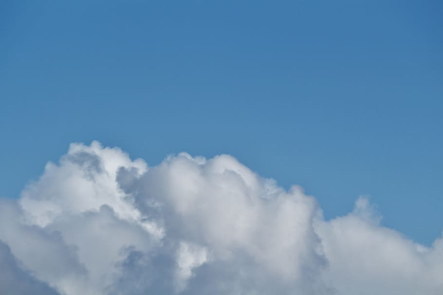 sky, cloudscape, white, blue, summer clouds, cloud - sky, atmosphere HD wallpaper