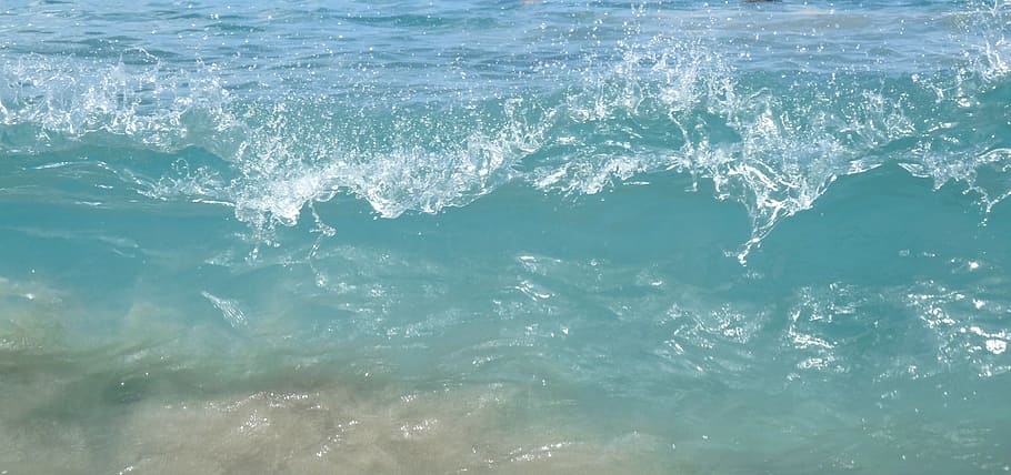 sea wave during daytime, ocean, waves, beach, water, flowing HD wallpaper