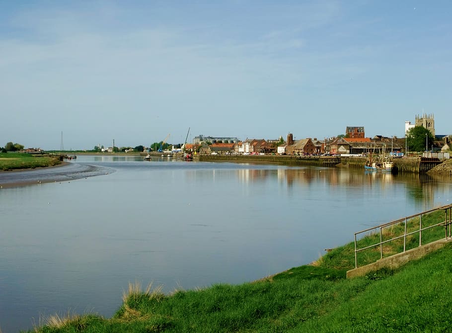 riverside, town, architecture, travel, water, landmark, urban HD wallpaper