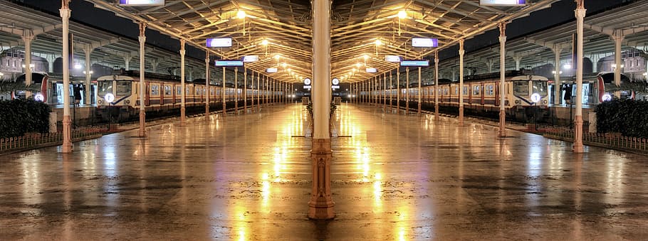 train station collage, railway, transport, railroad, move, wagon HD wallpaper