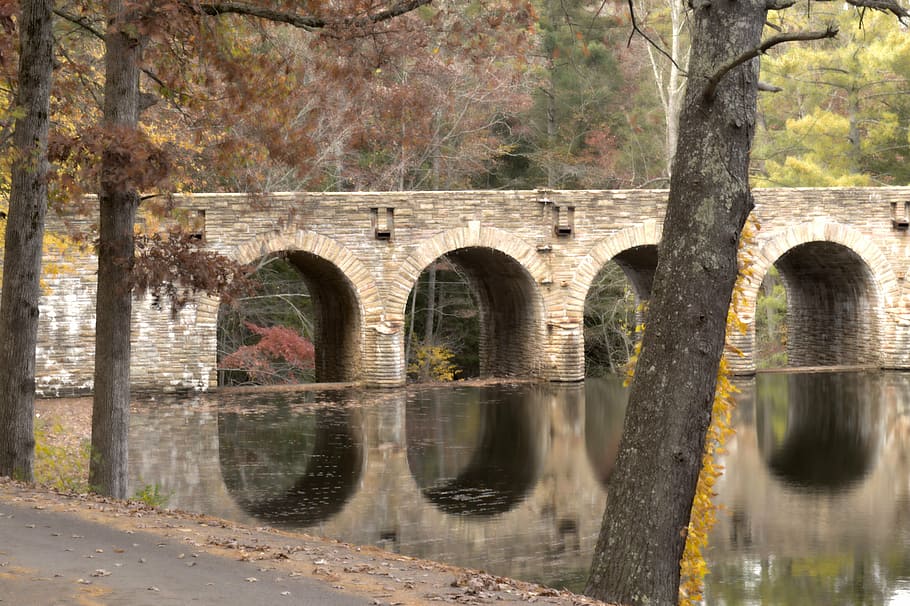 stone, bridge, dam, bridge - Man Made Structure, river, arch HD wallpaper
