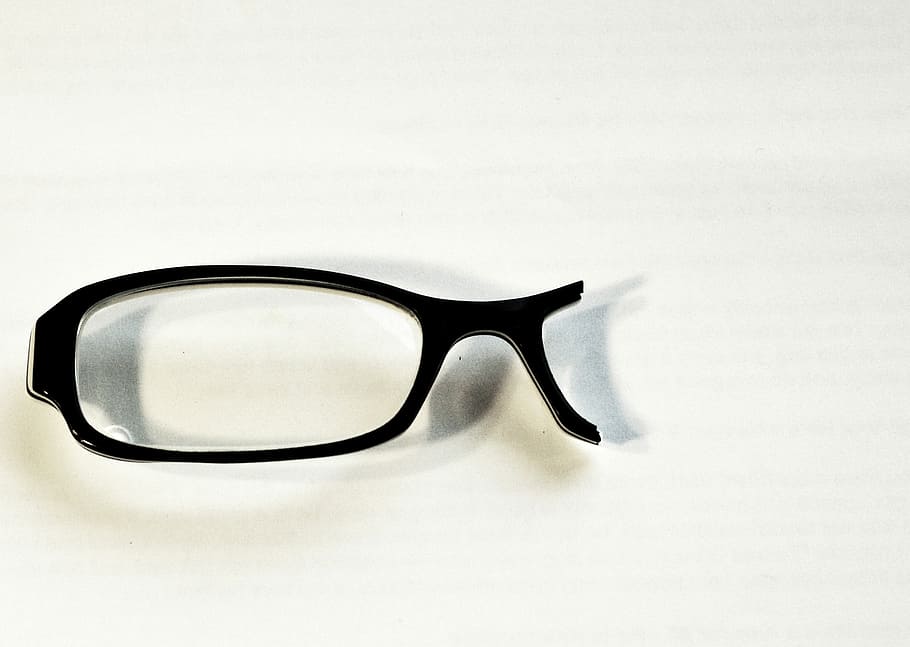 Broken Pair of Glasses, eyewear, public domain, vision, eyeglasses HD wallpaper