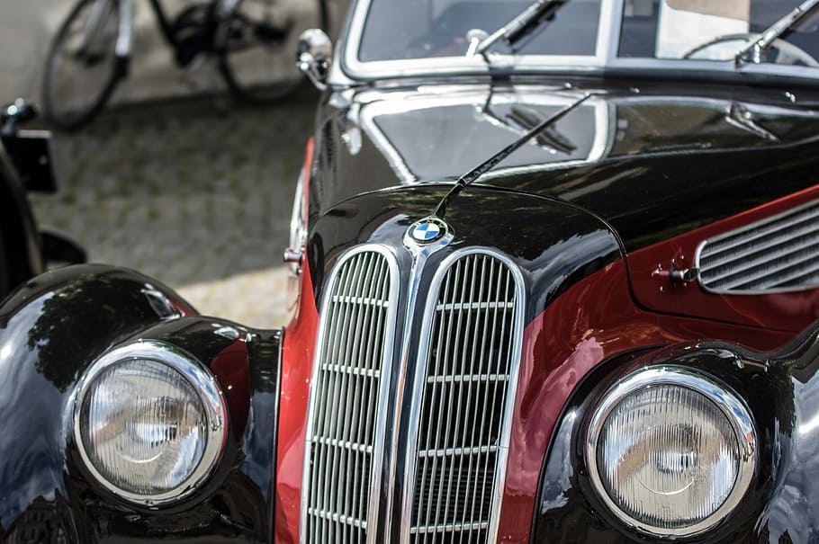 auto, bmw, grille, spotlight, oldtimer, classic, transport system HD wallpaper