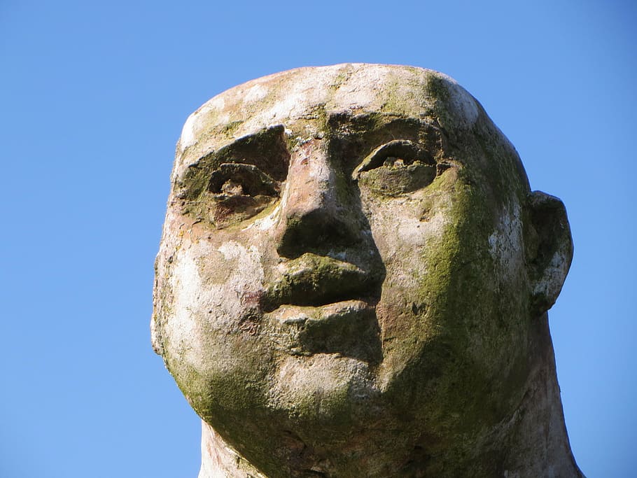 statue, stone, face, figure, stone figure, man, sculpture, human Face HD wallpaper
