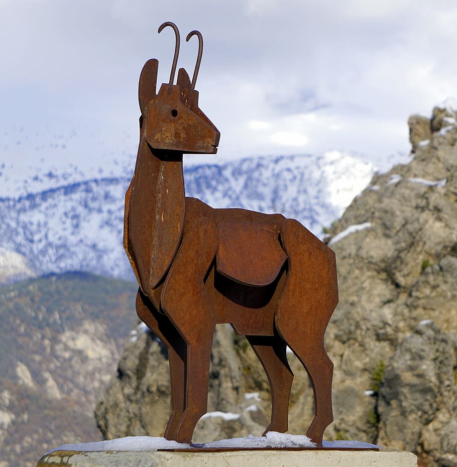 statue, iron, sculpture, monument, metal, animal, figure, animal themes HD wallpaper
