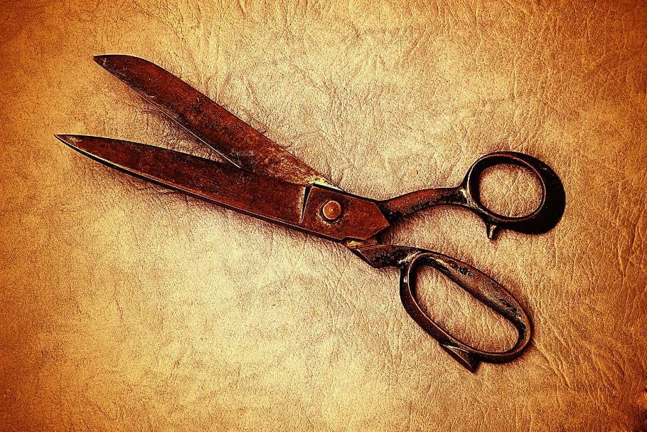 gray scissors, Old, Sewing, Peace, Work, on peace, couture, dress, HD wallpaper