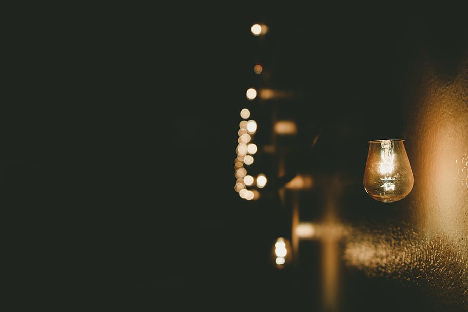 shallow focus photography of light bulb, tilt, shift, lens HD wallpaper