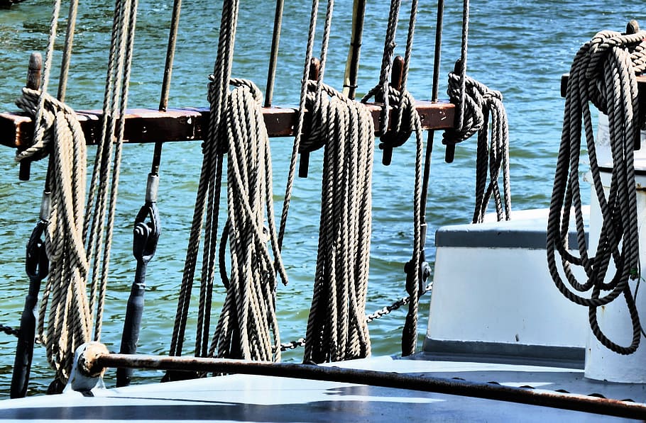 dew, rope, rigging, fixing, woven, knitting, knot, hanging HD wallpaper