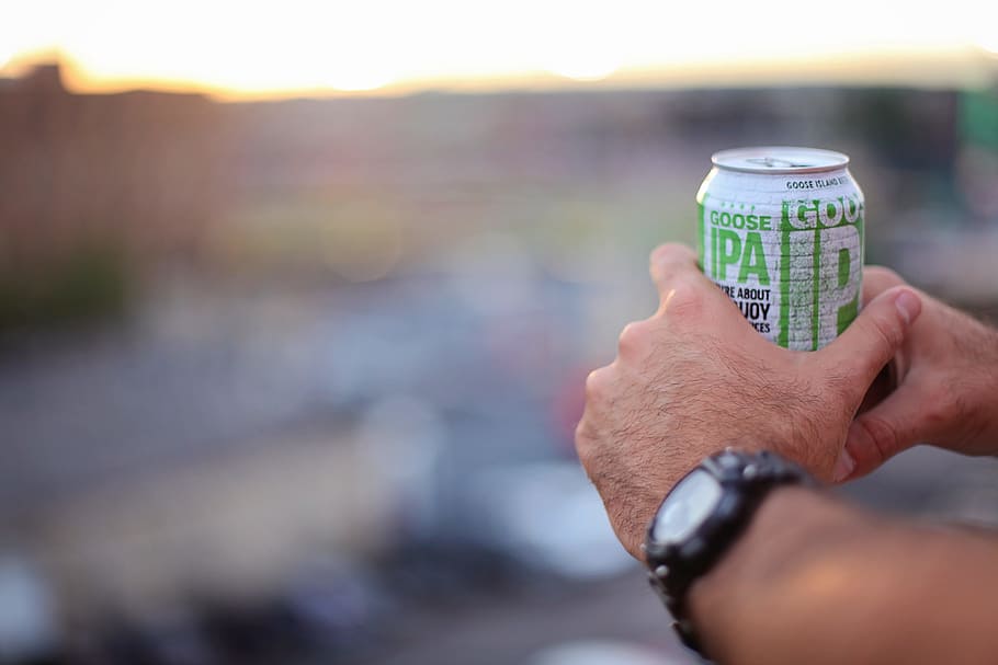 landscape, man, person, hands, alcohol, alone, beer, blur, outdoors HD wallpaper