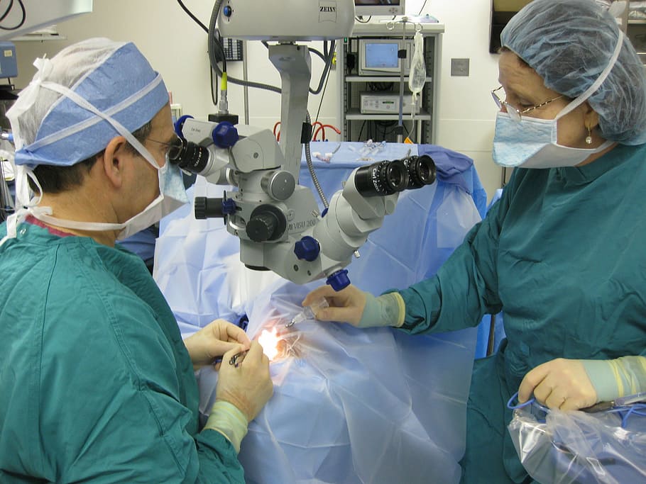 two medical practitioner in operating room, surgery, doctor, health