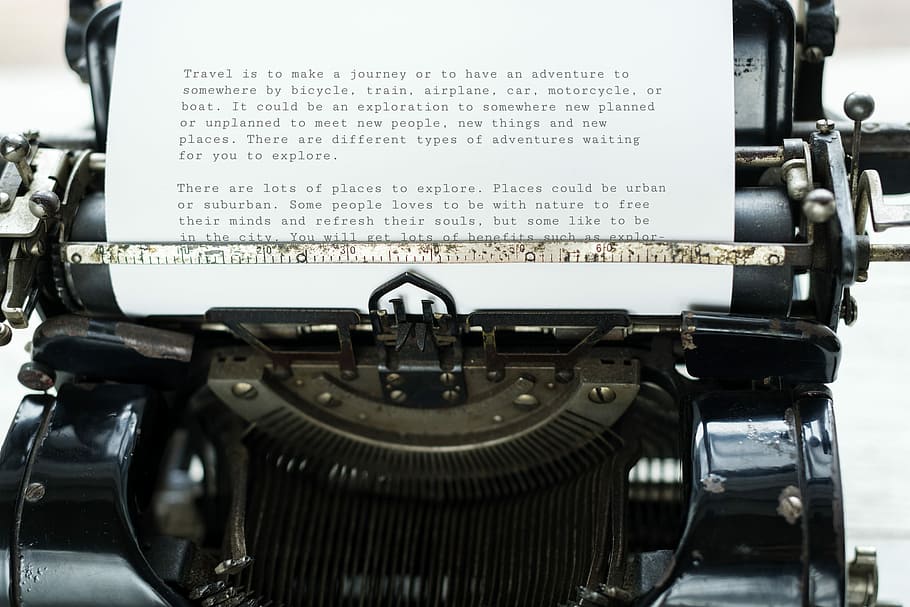 closeup photo of black typewriter, text, close-up, paper, no people HD wallpaper