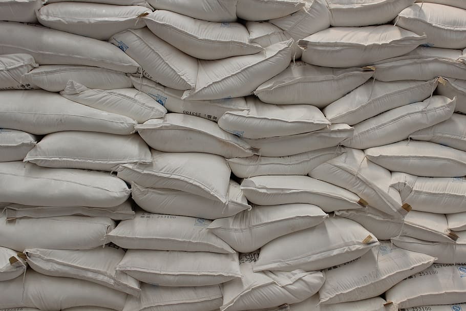 sacks, white, bag, heap, sackcloth, backgrounds, large group of objects HD wallpaper