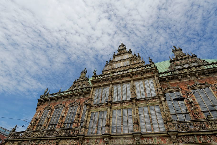 town hall, bremen, germany, historically, building, architecture, HD wallpaper