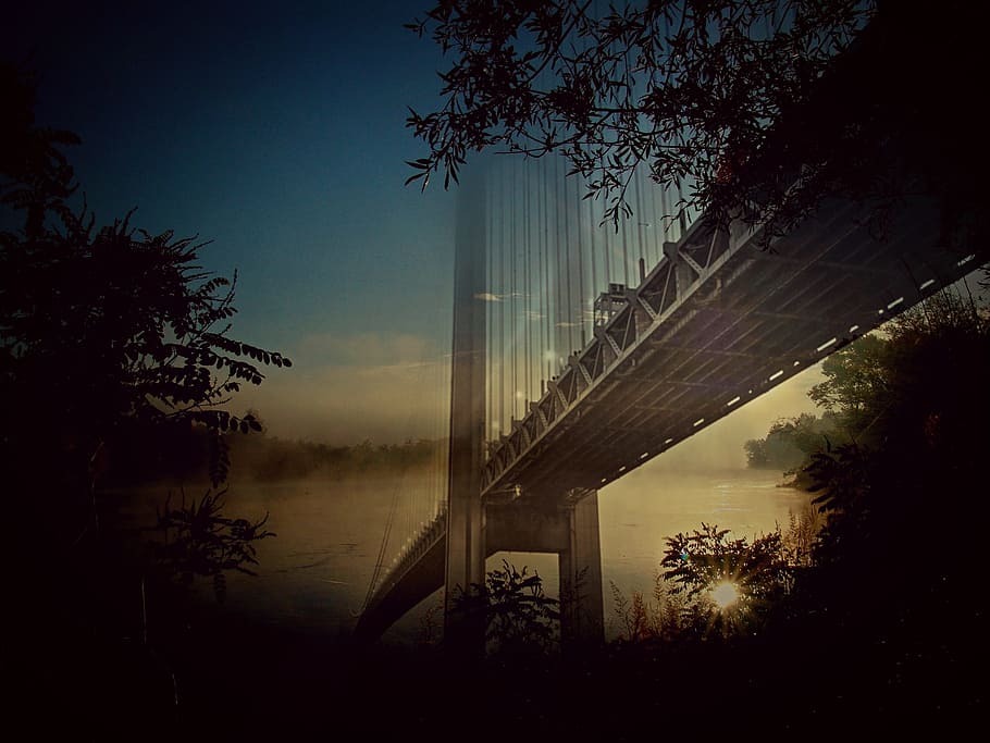 view of silver bridge landmark from under, architecture, to nowhere HD wallpaper