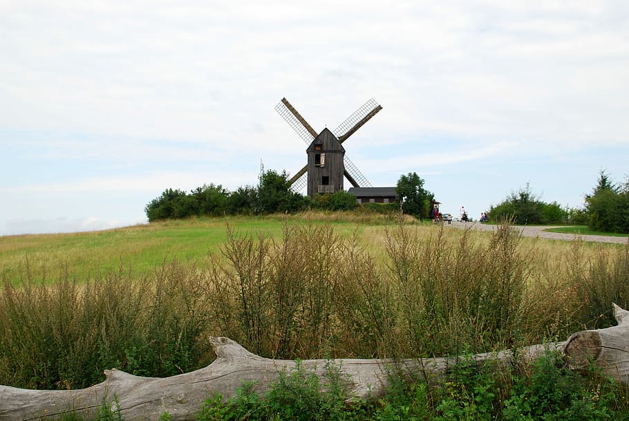 Windmill, Old, Wood, Wood, Mill, Nostalgia, historically, old mill HD wallpaper