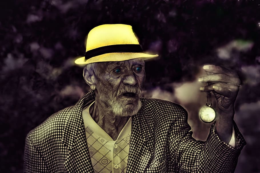Time, Time, Time Keeper, Old Man, Man, Hour, Figure, design HD wallpaper