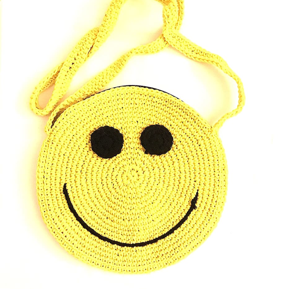 Pannier, Smiley, Crafts, yellow, human body part, white background HD wallpaper