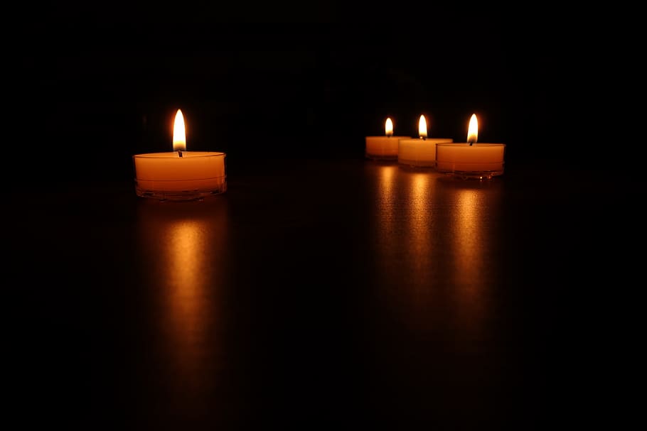 Candlelight, Candles, Wax, candlestick, wick, romance, mood