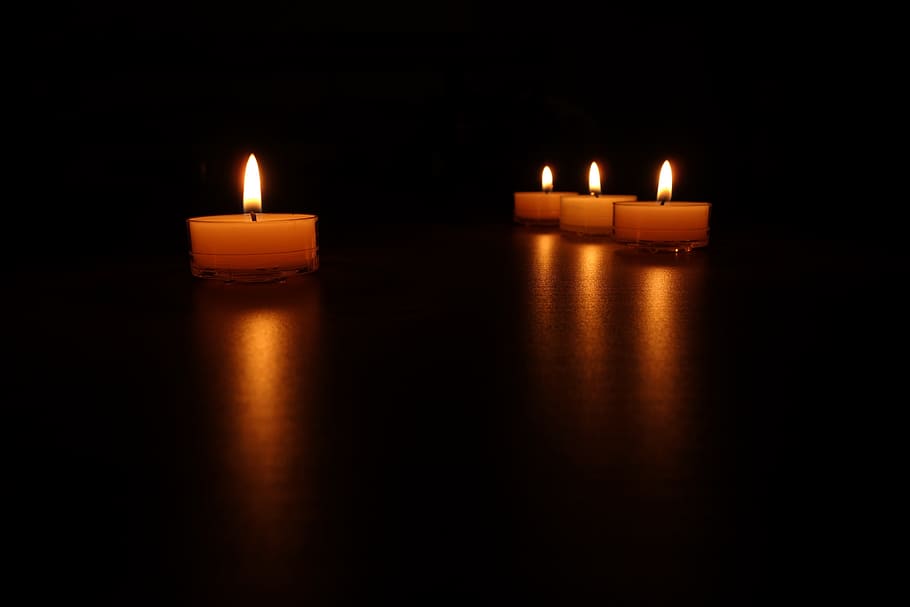 Candlelight, Candles, Wax, candlestick, wick, romance, mood, HD wallpaper