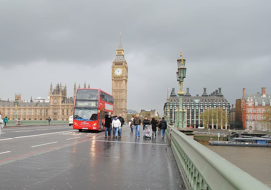 london, england, clock, street, monument, street clock, tower, HD wallpaper